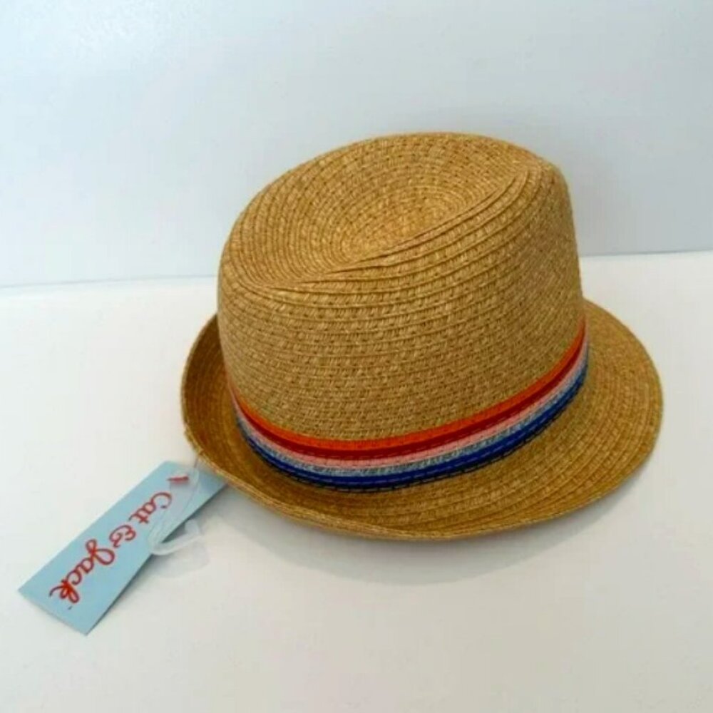 Brand New Cat & Jack Straw Fedora Toddler Hat 2 size choices 3-6 & 6-12 months